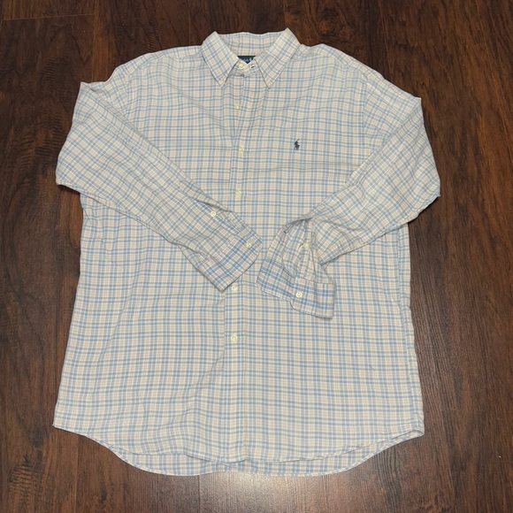 Ralph Lauren Pastel Plaid 100% Cotton Long sleeve button down Shirt L GUC - Picture 6 of 10
